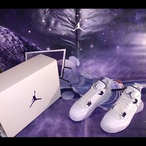 Nike Air Jordan 4 Retro White Court Purple